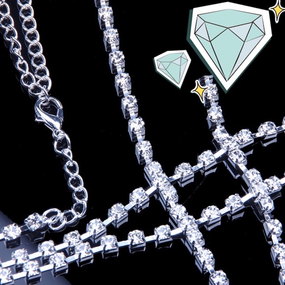 Sexy Crystal Rhinestone Cage Bra Harness - Picture 14 of 15